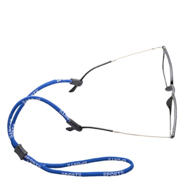 Justerbara glasögonsnoddar sportband svart/blå 2-pack