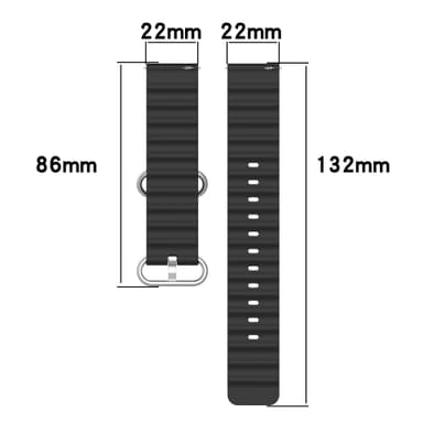 Klockarmband i Silikon Svart