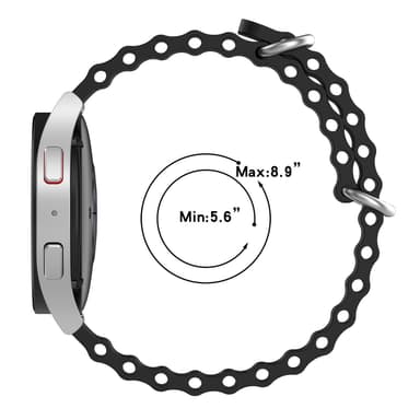 Klockarmband i Silikon Svart