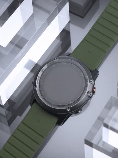 Magnetiskt Klockband i Silikon för Garmin 22 mm gräs färg