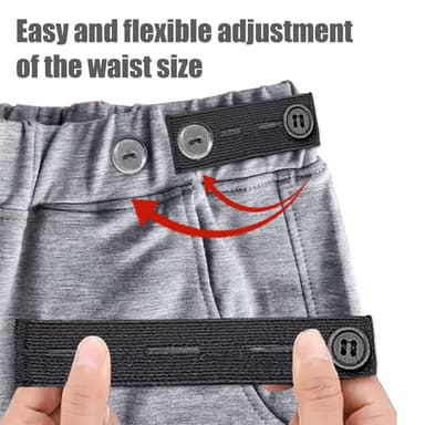 Elastisk midjeförlängare 83 mm 5-pack Svart