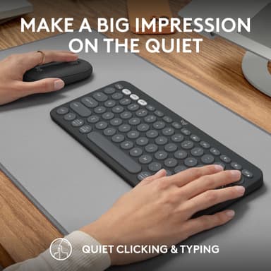 Logitech Pebble 2 K380S/M350S tangentbords- och muskombination (grafit)