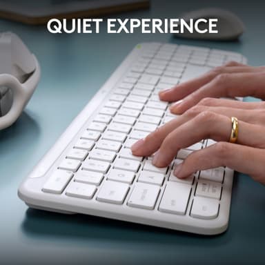 Logitech MK950 Slim Combo tangentbord med mus (vitt)