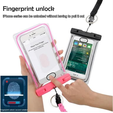 Vattentät mobilväska för smartphone universal Svart 2-pack