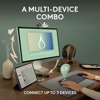 Logitech Pebble 2 K380S/M350S tangentbords- och muskombination (grafit)