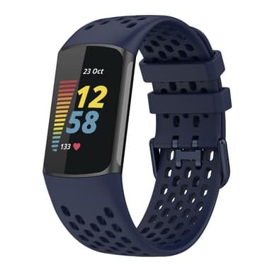 Silikonarmband för Fitbit Charge 6/5 Mörkblå