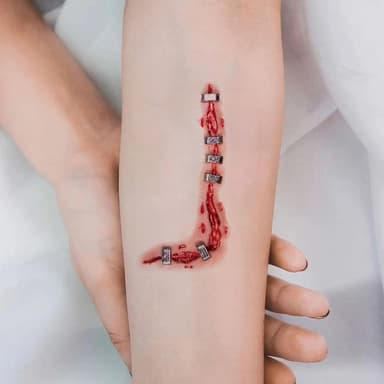 Temporära tatueringar för Halloween 10 ark Flerfärgad