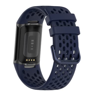 Silikonarmband för Fitbit Charge 6/5 Mörkblå