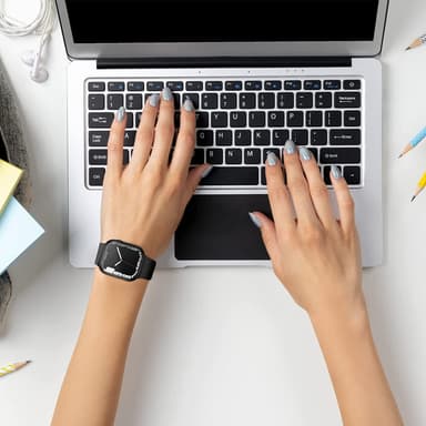 Skal med skärmskydd till Apple Watch 7 / 8 (45 mm) Svart