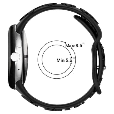 Silikonarmband för Google Pixel Watch 2 Svart