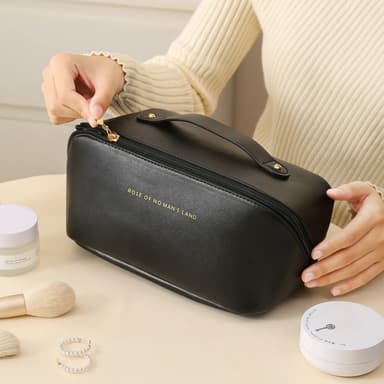 sminkväska stor / Rymlig Necessär - Väska för Smink - Makeup Bag Svart