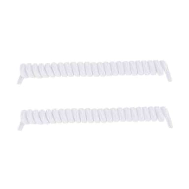 No-tie elastiska fjäderskosnören Vit