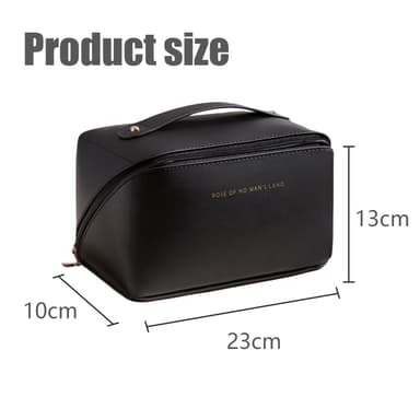 sminkväska stor / Rymlig Necessär - Väska för Smink - Makeup Bag Svart