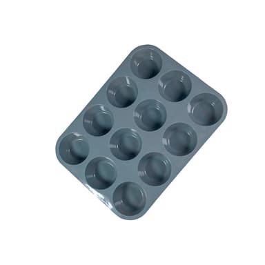 Silikonkakform -  Muffinsform med 12 koppar Grå