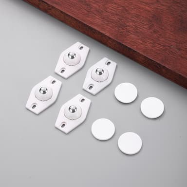 Självhäftande Glidhjul - Möbelrullar 4-pack Vit