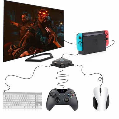 Mus/tangentbord Adapter Kompatibel med Nintendo Switch, PS4, Xbox One/