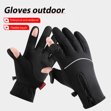 Utomhus Anti-Slip Plus Velvet Värme och Köldskydd Touch Screen Handska