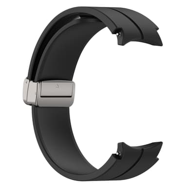 Silikonarmband med Hopfällbart Spänne Svart S Samsung Galaxy Watch5 Pr