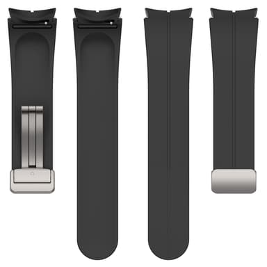 Silikonarmband med Hopfällbart Spänne Svart S Samsung Galaxy Watch5 Pr