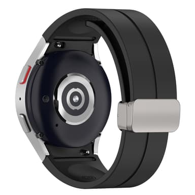 Silikonarmband med Hopfällbart Spänne Svart S Samsung Galaxy Watch5 Pr