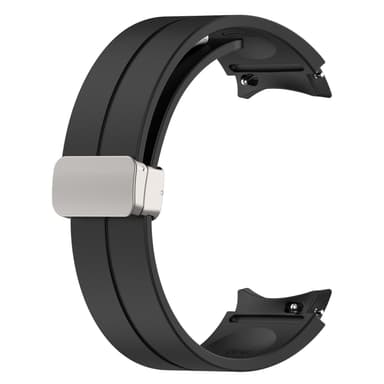 Silikonarmband med Hopfällbart Spänne Svart S Samsung Galaxy Watch5 Pr