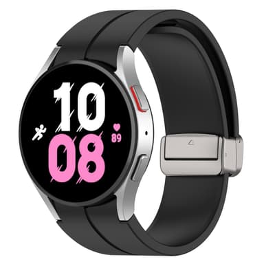 Silikonarmband med Hopfällbart Spänne Svart S Samsung Galaxy Watch5 Pr
