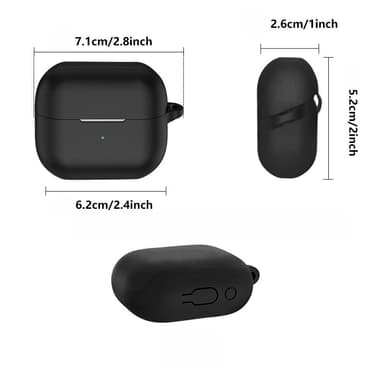 Silikonfodral för Samsung Galaxy Buds3/Buds3 Pro Svart