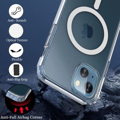 Transparent Mobilskal Kompatibelt med MagSafe-laddare för iPhone 13 Pr