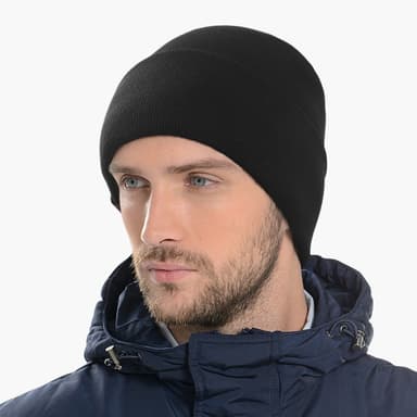 Varm Vintermössa – One Size Passar alla Svart