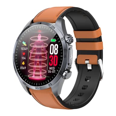 Smartklocka med Läderarmband Brun