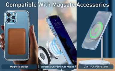 Transparent Mobilskal Kompatibelt med MagSafe-laddare för iPhone 13 Pr