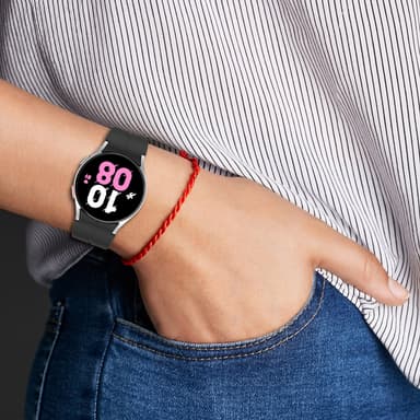 Silikonarmband med Hopfällbart Spänne Svart S Samsung Galaxy Watch5 Pr