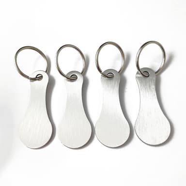 Nyckelringset i Metall till Kundvagnar (4-pack) Silver