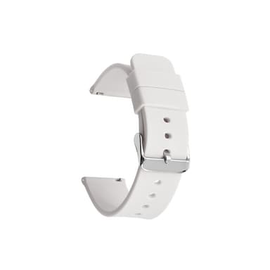 Universalt Klockarmband i Silikon Vit 19 mm