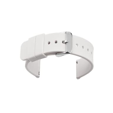 Universalt Klockarmband i Silikon Vit 19 mm
