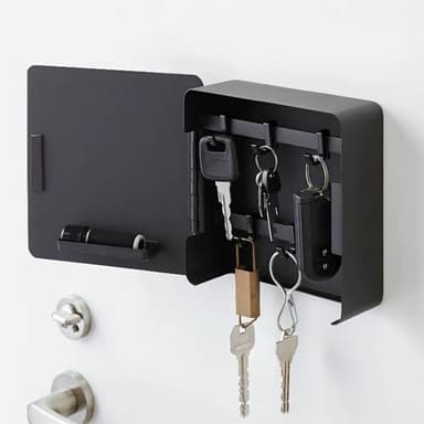 Nyckelskåp, Magnetisk Nyckelkroklåda Svart
