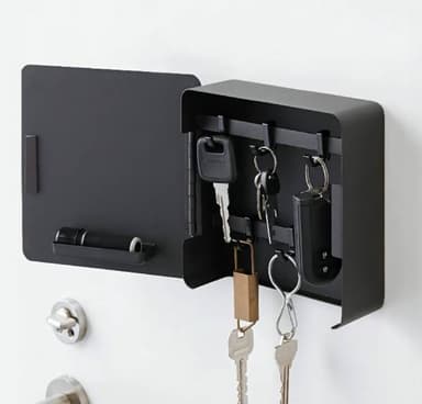 Nyckelskåp, Magnetisk Nyckelkroklåda Svart