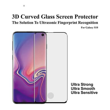 Skärmskydd Samsung Galaxy S10 Härdat glas Transparent