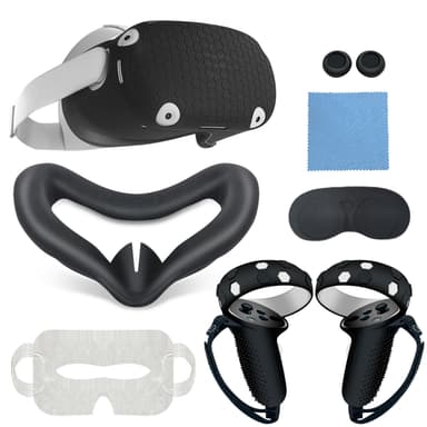 Oculus Quest 2 och Meta Quest 2 Tillbehör och Skydd Svart