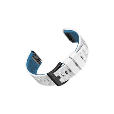 Silikonarmband för Garmin Fenix 7/7x/6/6x Vit + Blå