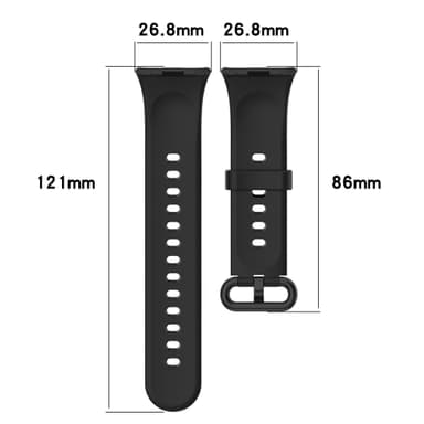 Silikonarmband för Redmi Watch 4, Xiaomi Band 8 Pro Svart