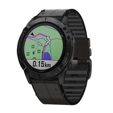 TPU klockarmband för Garmin Fenix 7X/6X/5X 26mm Svart