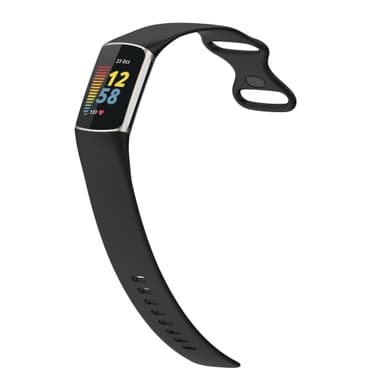 Silikonarmband för Fitbit Charge 5 och Charge 6 Svart S