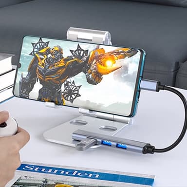 USB-C till USB 3.0 Hub med 4-portar Silvergrå