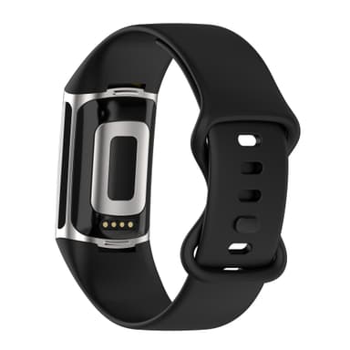 Silikonarmband för Fitbit Charge 5 och Charge 6 Svart S