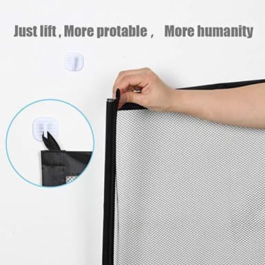 Säkerhetsgrind för dörrar och trappor (110 x 74 cm) Nylon