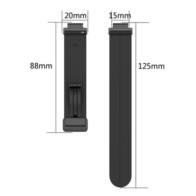Silikonarmbandsarmband för Garmin Forerunner Watch Svart
