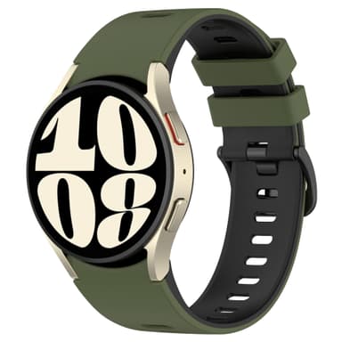 Tvåfärgad klockarmband för Samsung Galaxy Watch 4/5/6/6 Classic Grön
