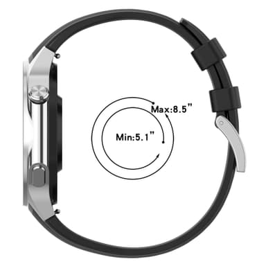 Silikonarmband för Oppo Watch X och Oneplus Watch 2 Svart