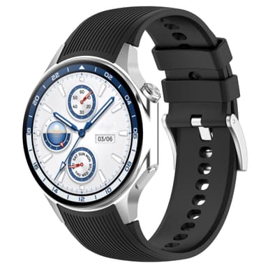 Silikonarmband för Oppo Watch X och Oneplus Watch 2 Svart